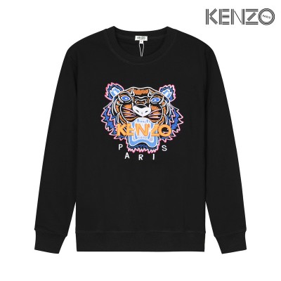 KENZO Embroidered Orange Tiger Sweatshirt Black