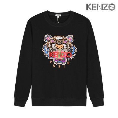 KENZO Embroidered Color Tiger Sweatshirt Black