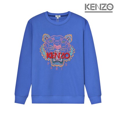 KENZO Embroidered Pink Tiger Sweatshirt Blue