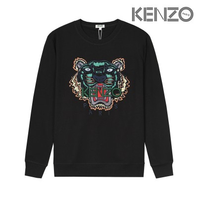 KENZO Embroidered Green Tiger Sweatshirt Black