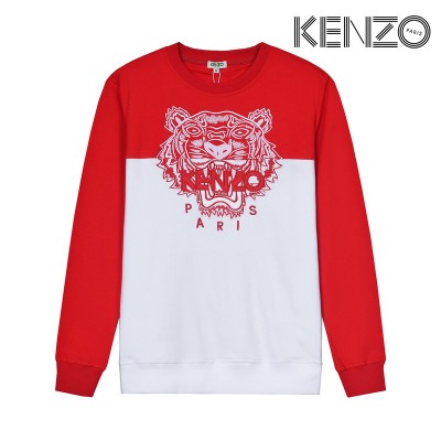 KENZO Embroidered Two Tone Tiger Crewneck Sweatshirt