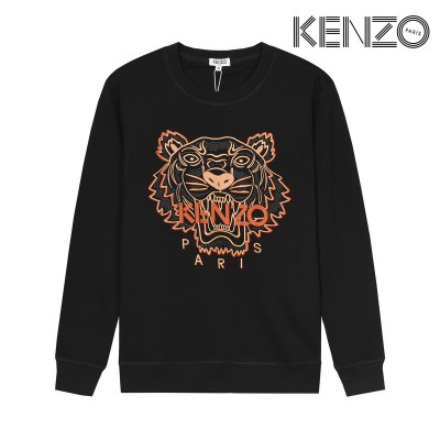 KENZO Embroidered Orange Tiger Crewneck Sweatshirt