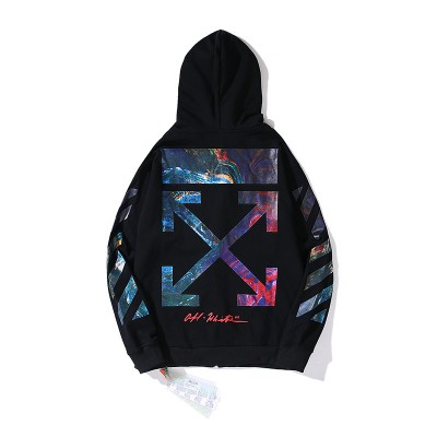 OFF-WHITE Galaxy oil painting Arrow Hoodie