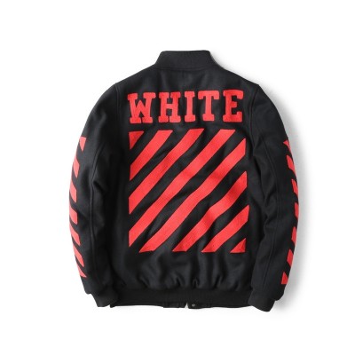 Replica OFF-WHITE Red Stripes Zip Winter Jacket