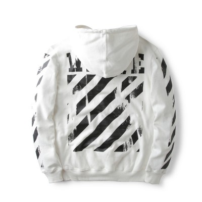 Replica OFF-WHITE caravaggio print Stripes Hoodie