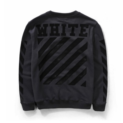Replica OFF-WHITE Black Diagonal Stripes Sweatshirt