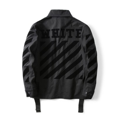 Replica OFF-WHITE Black Stripes Cargo Jacket