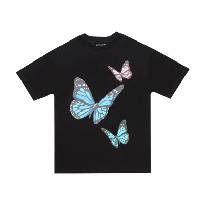 Palm Angels butterflies T-shirt Black