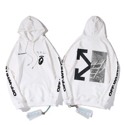 OFF-WHITE Black White Paint Arrows Hoodie