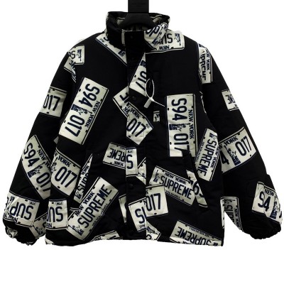 A+ Quality Supreme License Puffy Plate Down Jacket Black