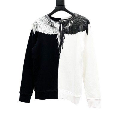 A+ Quality Marcelo Burlon Wings Sweatshirt Black and white