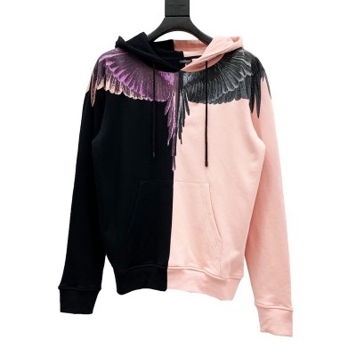 A+ Quality Marcelo Burlon Wings Hoodie Black and Pink