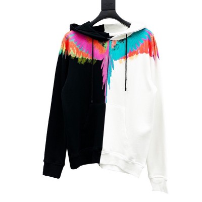 A+ Quality Marcelo Burlon mix color Wings Hoodie Black and White