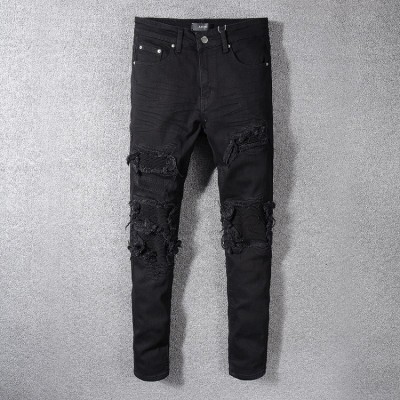 AMIRI Skinny MX1 Black Distressed Jeans