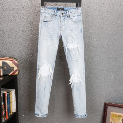 AMIRI Skinny Washwhite Ribbed Jeans