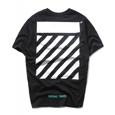 OFF-WHITE diagonal caravaggio Stripes Tee T-shirt