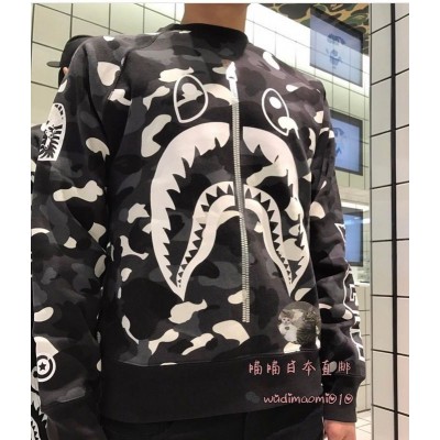 BAPE Black and white Camo shark Sweatshirt