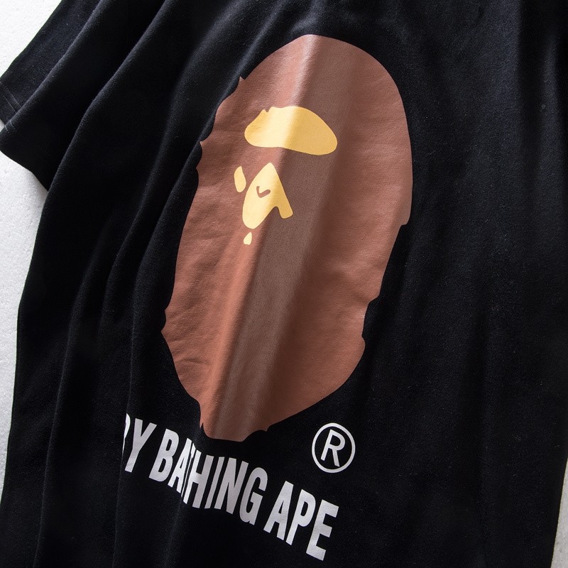 BAPE brown monkey head Tee T-shirt