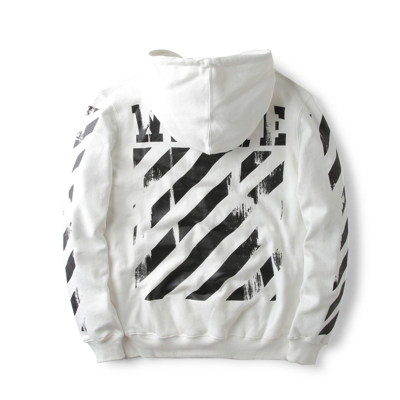 Replica OFF-WHITE caravaggio print Stripes Hoodie