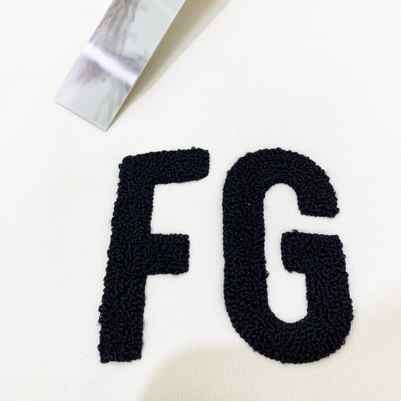 A+ Quality Fear of God Chenille logo Initial Hoodie Beige