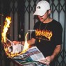 Thrasher Fire Flame Logo Skateboard Tee T-shirt